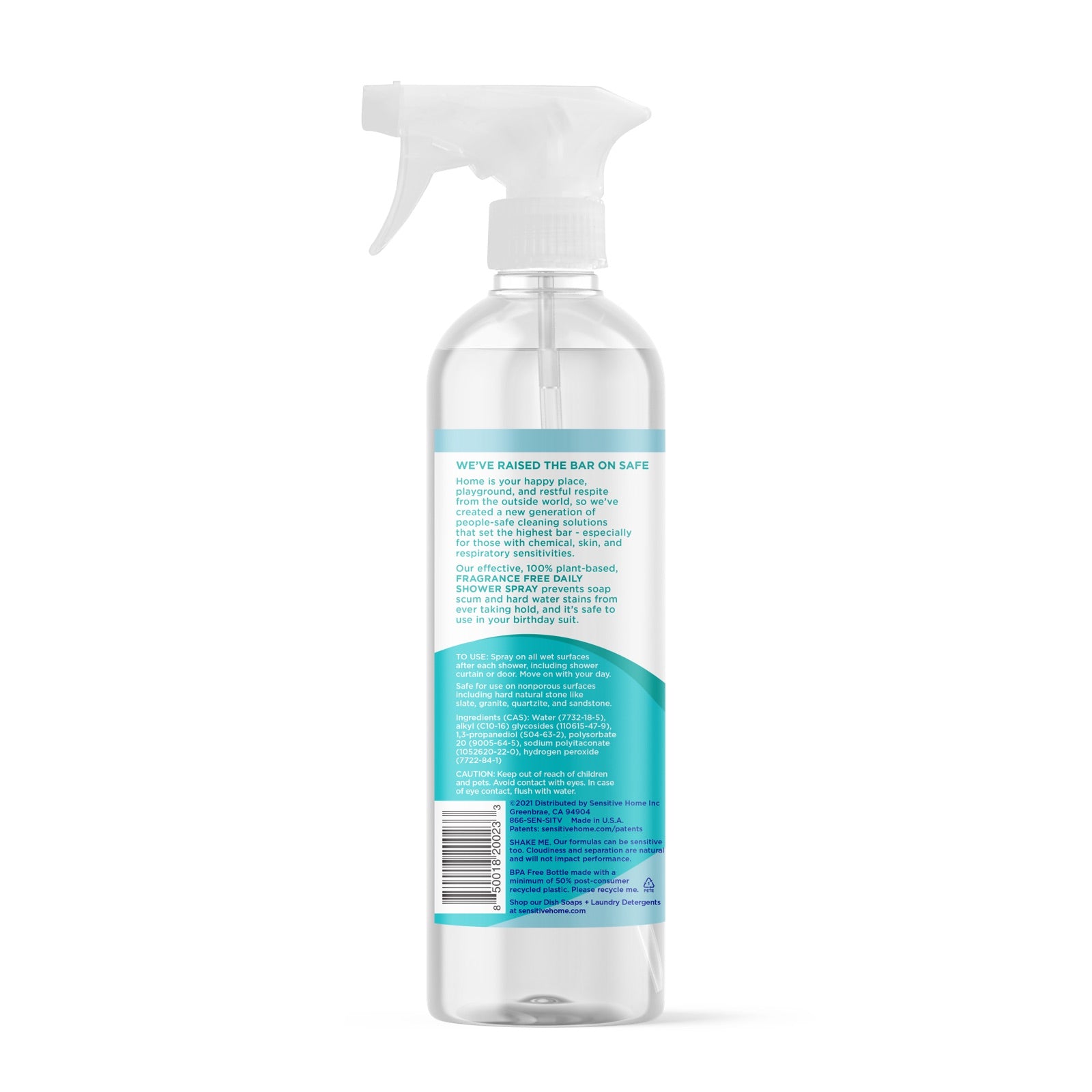 Sensitive Home People Health First Daily Shower Spray, Fragrance Free - 24 fl oz